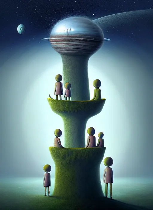 Image similar to gediminas pranckevicius mriimage of detailed image of a creepy family in the deep space by