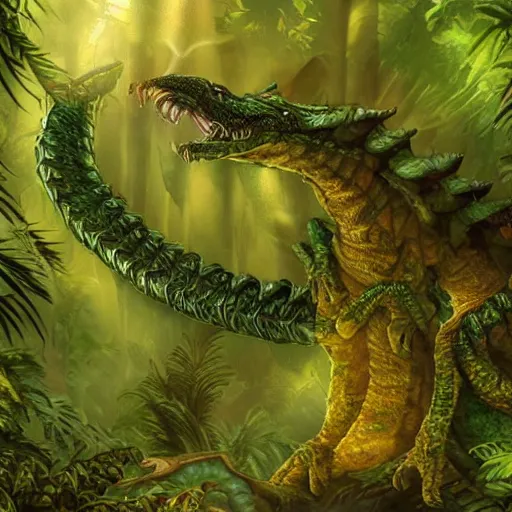 Image similar to an amazon rainforest wyrm