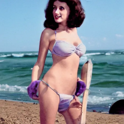 Image similar to violet myers on the beach