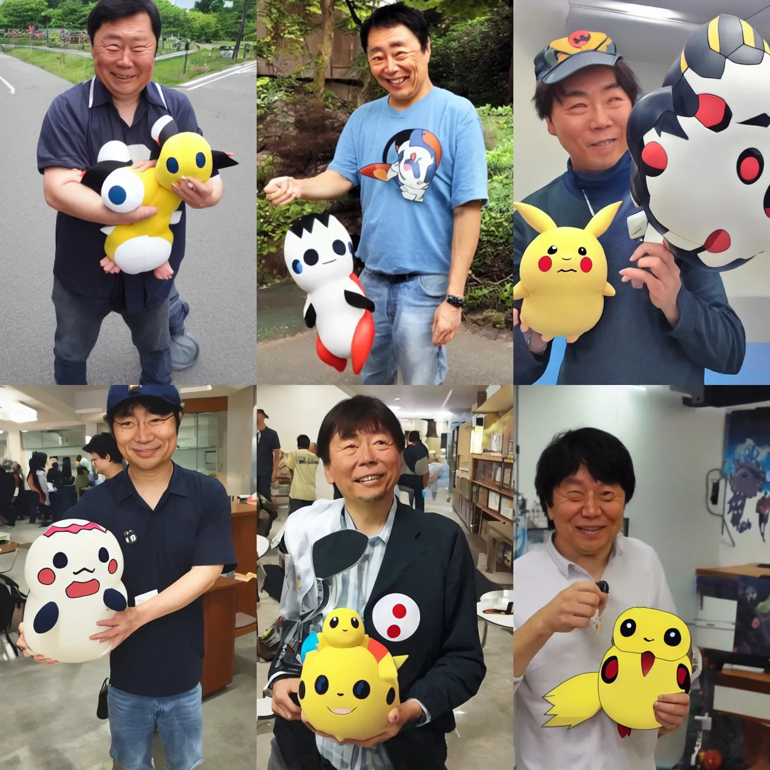 Prompt: hahakomori holding a sewaddle pokemon sugimori