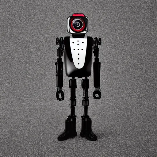 Image similar to “ full body portrait of a robot wearing a tuxedo, depth of field, zeiss lens, detailed, symmetrical, centered, fashion photoshoot, by annie leibovitz and steve mccurry, david lazar, jimmy nelsson, breathtaking, 8 k resolution, extremely detailed, beautiful, establishing shot, artistic, hyperrealistic, beautiful face, octane render ”