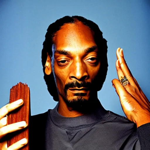 Prompt: Snoop Dogg holding a huge blunt for a 1990s sitcom tv show, Studio Photograph, portrait, C 12.0