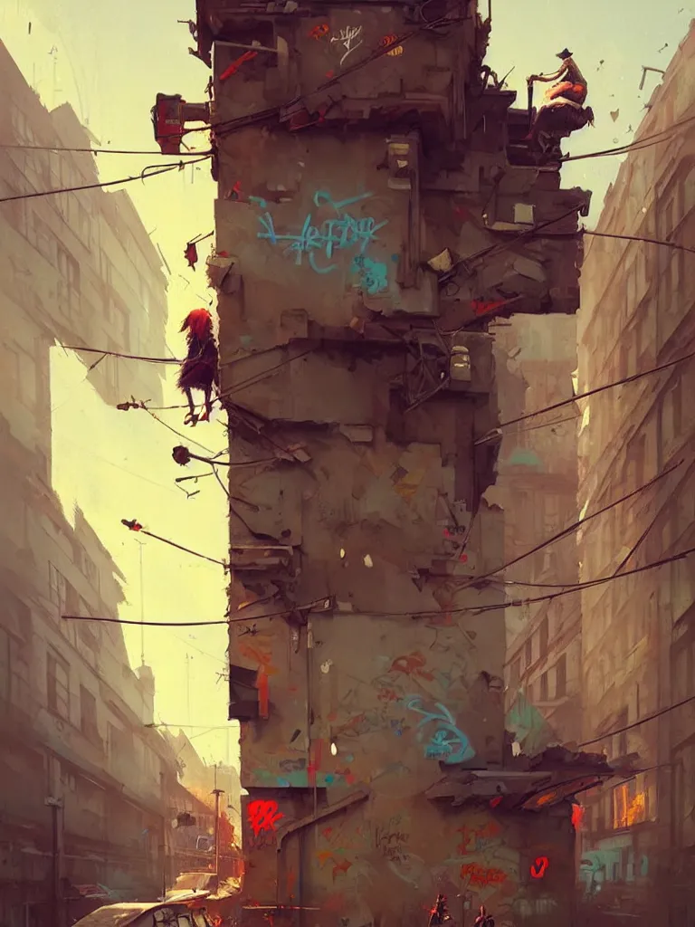 Image similar to vintage graffiti by greg rutkowski, beautiful colors, depth, anamorphic illustration, highly detailed, simple, no jagged lines, smooth, artstation, artwork by obey and miss van