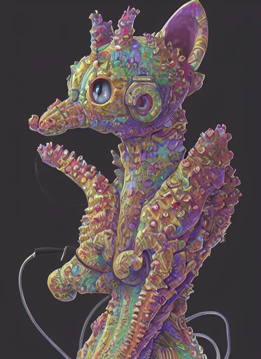 Prompt: cat seahorse fursona wearing headphones, autistic bisexual graphic designer and musician, attractive androgynous humanoid, coherent highly detailed character design, weirdcore voidpunk digital art by artgerm, akihiko yoshida, louis wain, simon stalenhag, wlop, furaffinity, cgsociety, trending on artstation, trending on deviantart