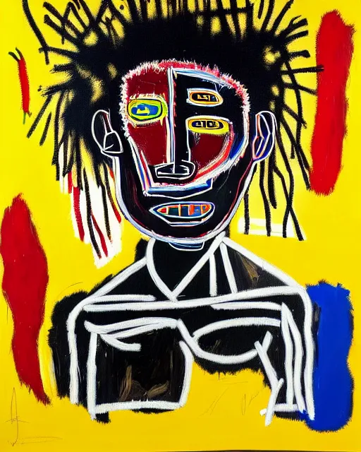 Image similar to A extremely highly detailed majestic hi-res beautiful immaculate head and shoulders award winning painting masterpiece of the face of a strong black african man by Jean-Michel Basquiat, 8k, high textures, hyper sharp, insanely detailed and intricate, super detailed, 8k HDR high quality