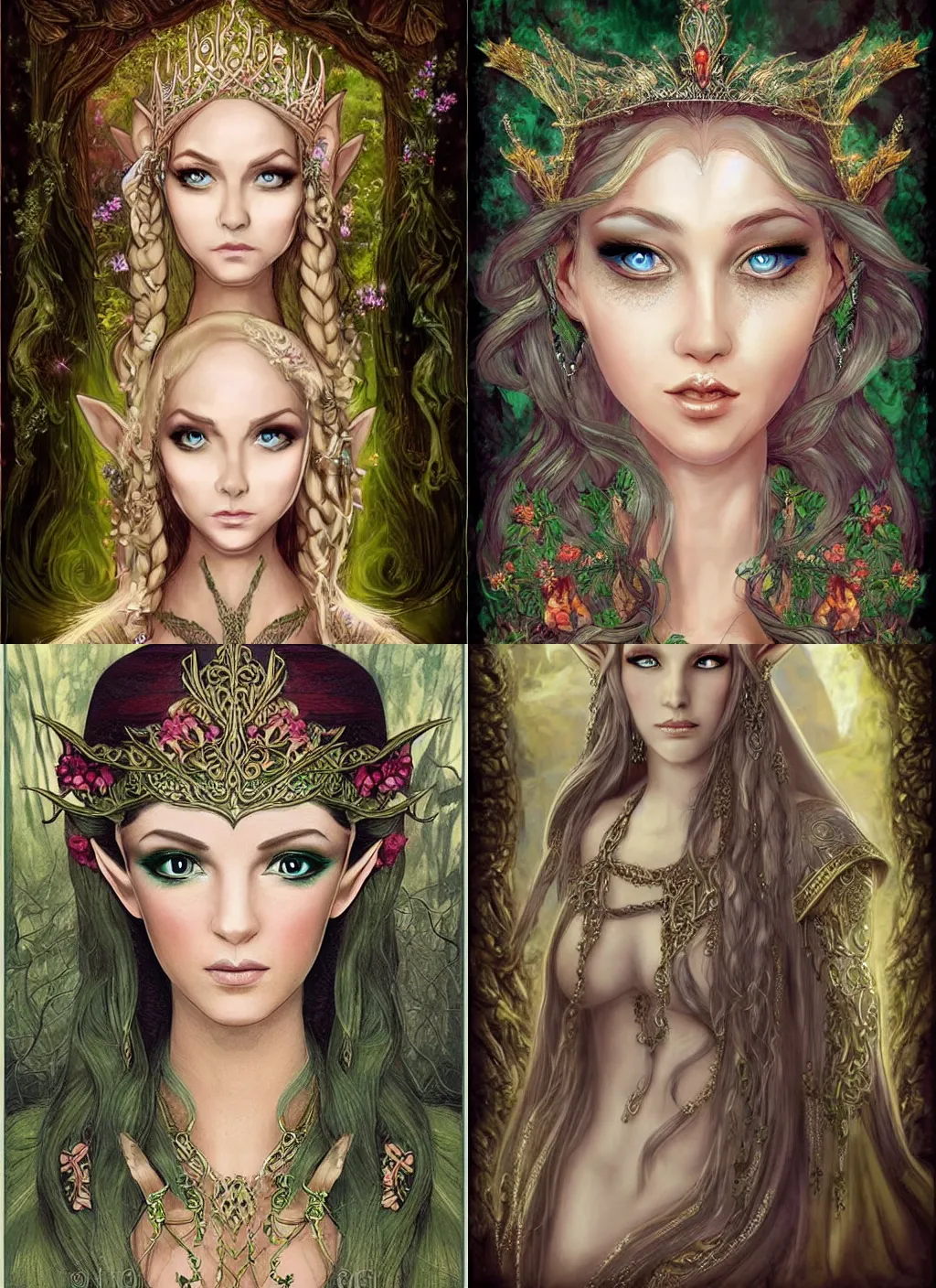 Prompt: Beautiful Elven Princess Portrait, fantasy style, intricate