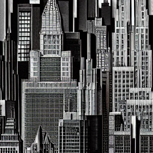 Image similar to new York in the style of surreal brutalist gothic architecture