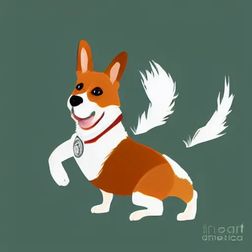 Prompt: A corgi doing karate, digital art, art by Lynn Chen