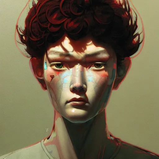 Image similar to prompt : soviet doomer portrait soft light painted by james jean and katsuhiro otomo and erik jones, inspired by akira anime, smooth face feature, intricate oil painting, high detail illustration, sharp high detail, manga and anime 1 9 9 9