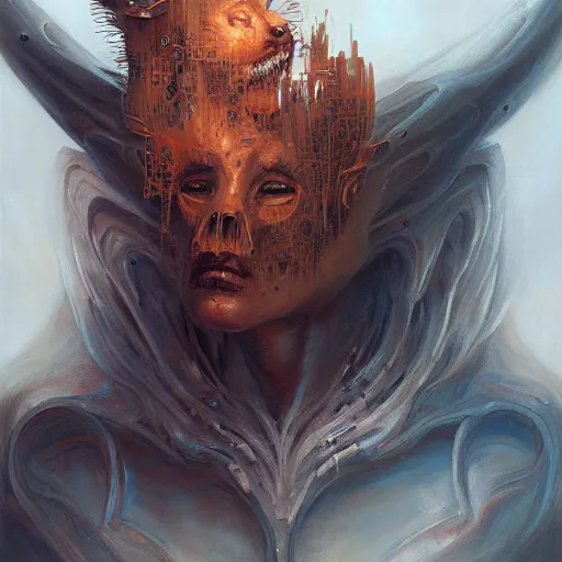 Image similar to portrait of daemons, phantom grip by Peter Mohrbacher and Peter Gric