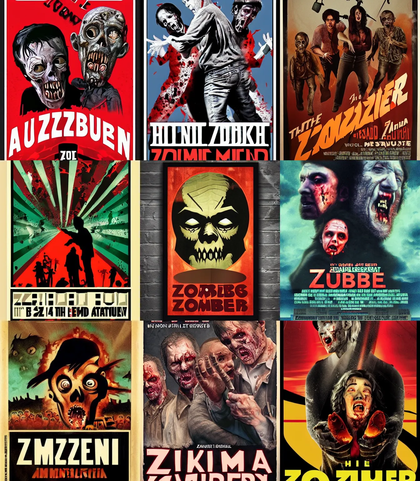Prompt: cinema poster about zombies