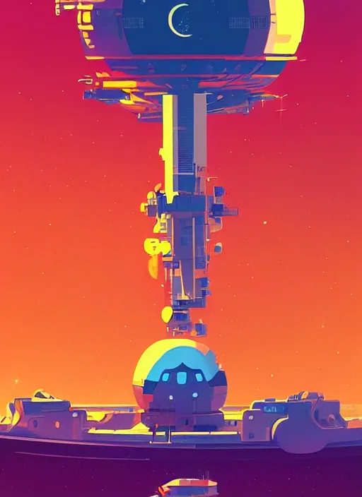 Image similar to a picture of a space station in the sky, poster art by james gilleard, cgsociety, retrofuturism, poster art, futuristic, imax