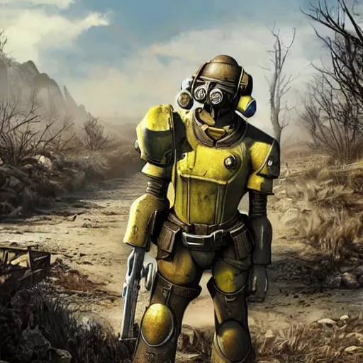 Image similar to art of fallout, photorealistic