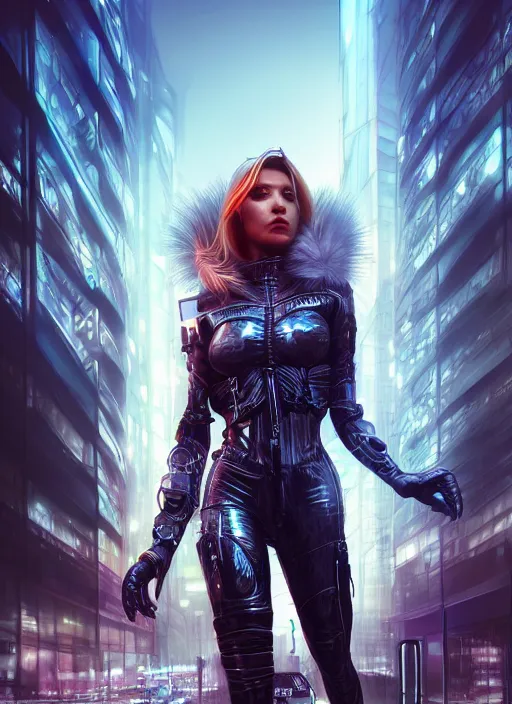 Prompt: photo of a gorgeous nordic female in a cyberpunk city, realistic, sharp focus, 8 k high definition, insanely detailed, intricate, elegant, artgerm, greg kutkowski, high contrast dramatic lighting