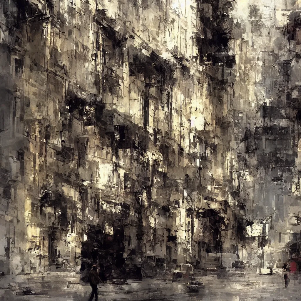 Image similar to tbilisi painted by jeremy mann