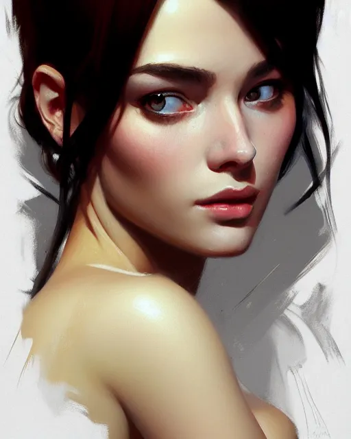 Prompt: stylized portrait of an artistic pose, composition, young fancy lady, realistic shaded, fine details, realistic shaded lighting poster by aykutmakut, yilya kuvshinov, magali villeneuve, artgerm, jeremy lipkin and michael garmash and rob rey
