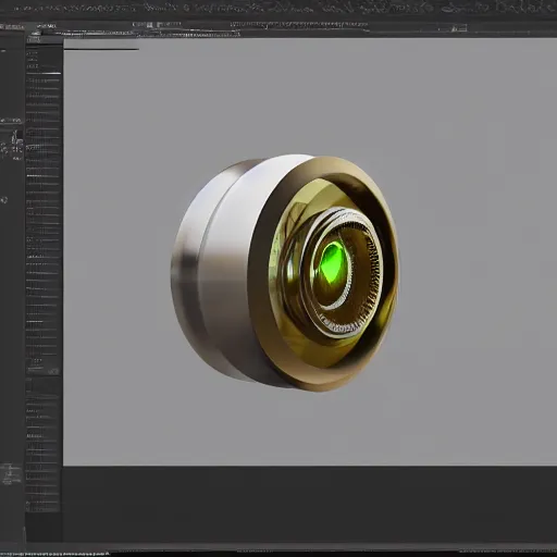 Prompt: Processing gyroscope, octane render, unreal engine, photorealistic