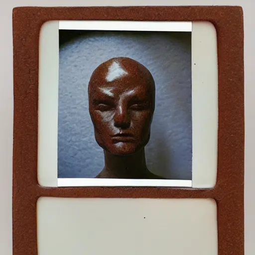 Image similar to polaroid of a mars sculpture