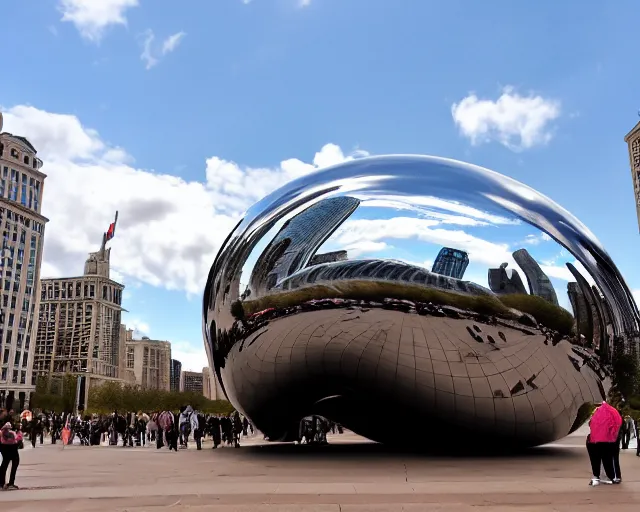 Image similar to the bean in chicago takes flight