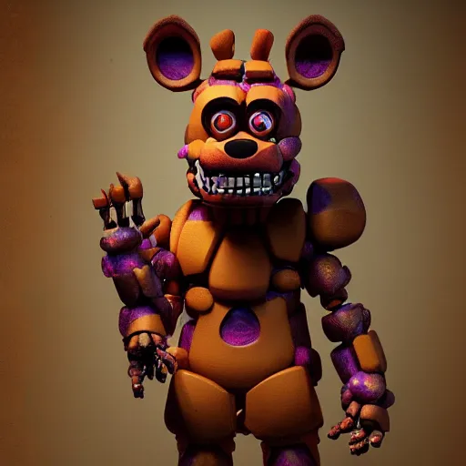 Image similar to horror animatronic from fnaf, by wlop, 8 k, super detailed, octane render, vfx, super realistic, unreal engine 5