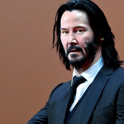 Image similar to keanu reeves as wolverine in emotional movement, attack the enemies