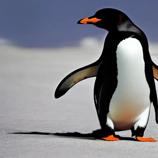 Prompt: penguin wearing a jetpack