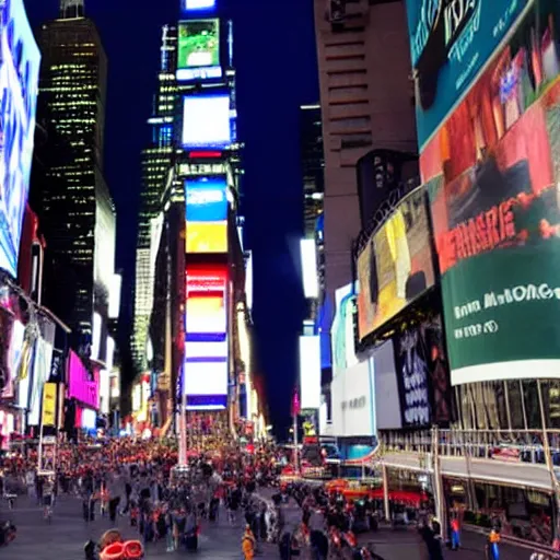 Prompt: photo of lots of Moai 🗿 statues in times square