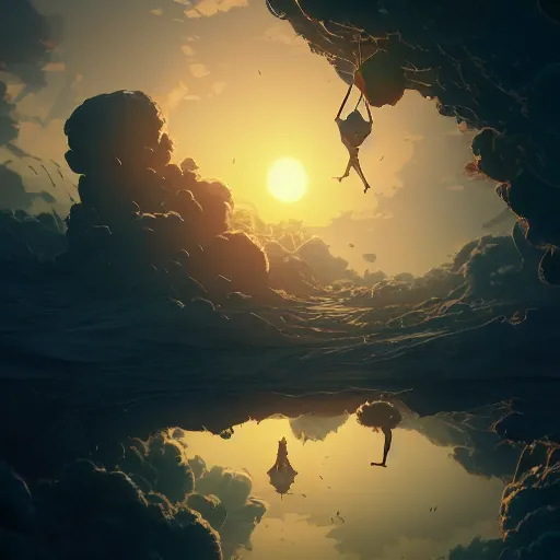 Prompt: highly detailed surreal vfx, 3 d matte render, abstract floating geometric shapes, stephen bliss, unreal engine, greg rutkowski, loish, rhads, beeple, makoto shinkai and lois van baarle, ilya kuvshinov, rossdraws, tom bagshaw, global illumination, detailed and intricate environment