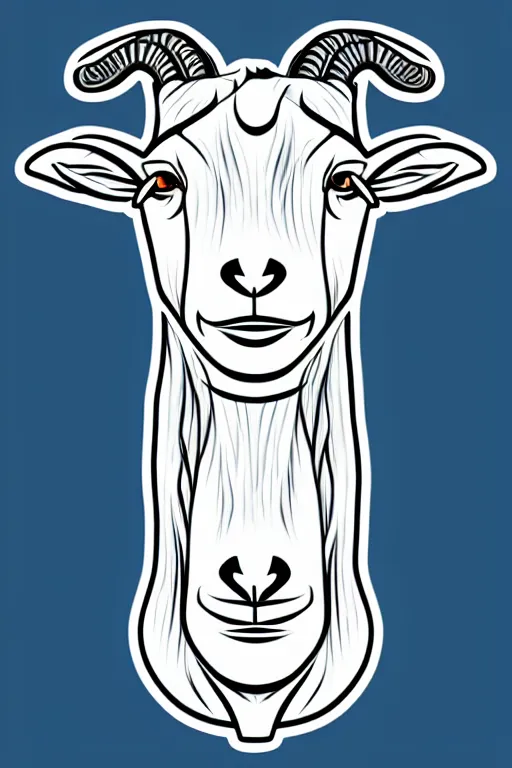 Image similar to Portrait of a drug dealer goat, sticker, andromorphic, colorful, illustration, highly detailed, simple, smooth and clean vector curves, no jagged lines, vector art, smooth