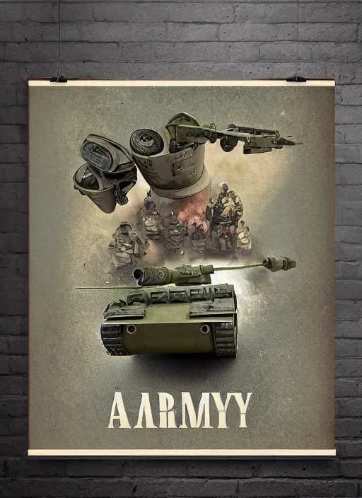 Image similar to army tank poster