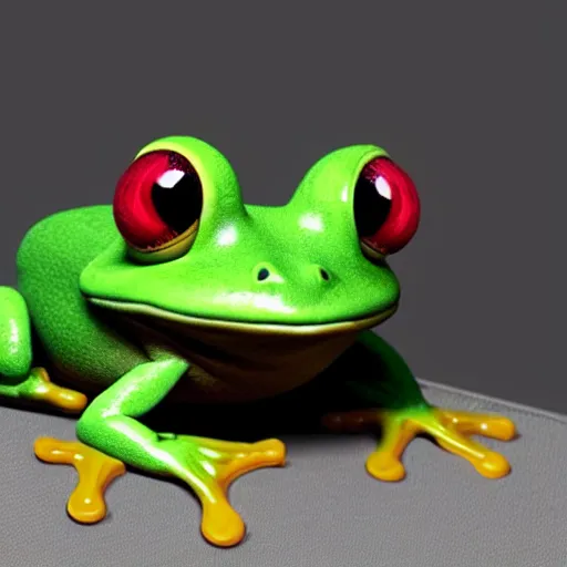 Image similar to evil frog by pixar