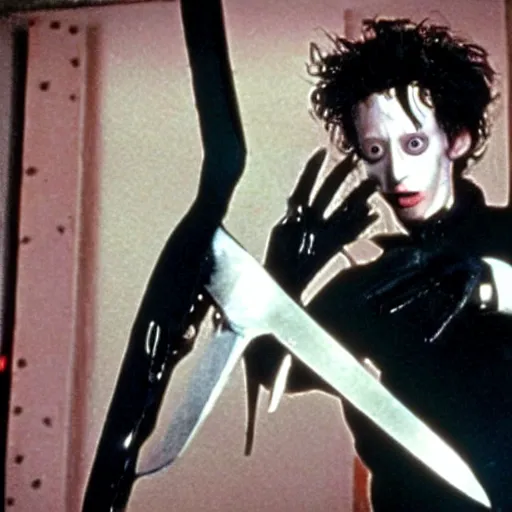 Image similar to a still of Edward ForkHands, in the film Edward Scissorhands