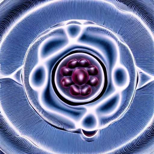 Image similar to atomic force microscopy sculpture of an alien eukaryote. false color. museum display. mit technology review. nature journal. guggenheim modern art exhibit. nobel prize winning. in sharp infinite focus. ultra detailed 8 k tif