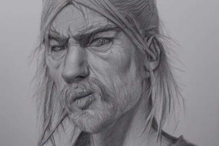 Prompt: a hyperrealistic pencil drawing of a D&D character by Pen Tecula