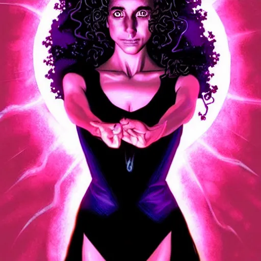 Image similar to beautiful stella maeve magician, black magic spells, in the style of rafeal albuquerque comicbook cover art, phil noto, creepy pose, spooky, symmetrical face and body, volumetric lighting, cinematic lighting, detailed realistic symmetrical eyes, insanely detailed and intricate elegant, autumn leaves, artgerm