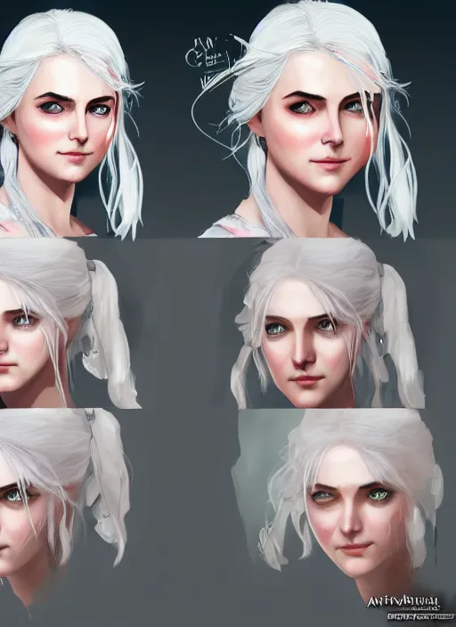 Image similar to character concept art of ciri from the witcher | | cute - fine - face, pretty face, realistic shaded perfect face, fine details by stanley artgerm lau, wlop, rossdraws, james jean, anime style, andrei riabovitchev, marc simonetti, and sakimichan, tranding on artstation