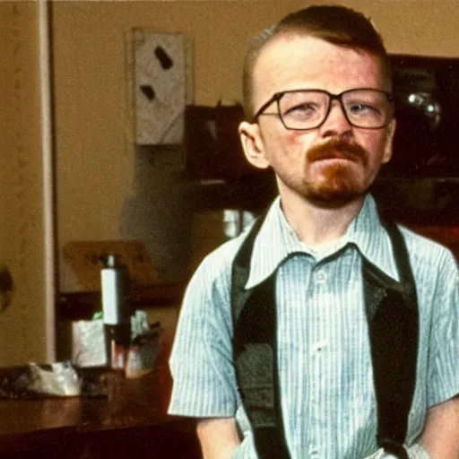 Prompt: a photo of young walter white as a child