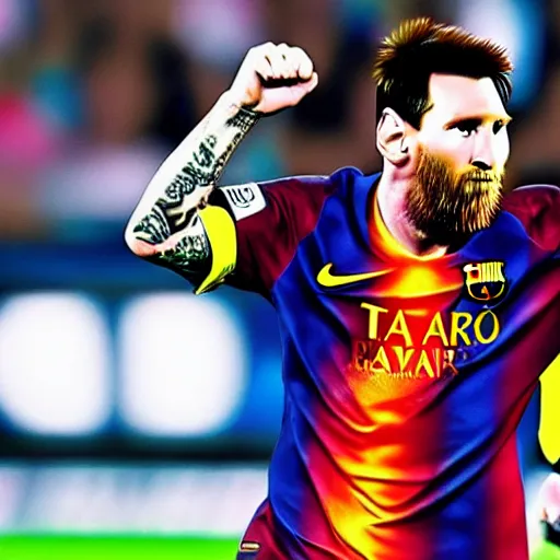 Image similar to Lionel Messi in WandaVision very detailed 4k quality super realistic