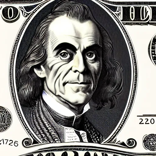 Prompt: an intricately detailed new dollar bill design containing a portrait of Count Chocula