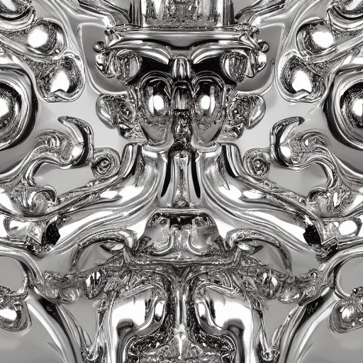 Prompt: baroque maximalist hyperdetailed chrome blob