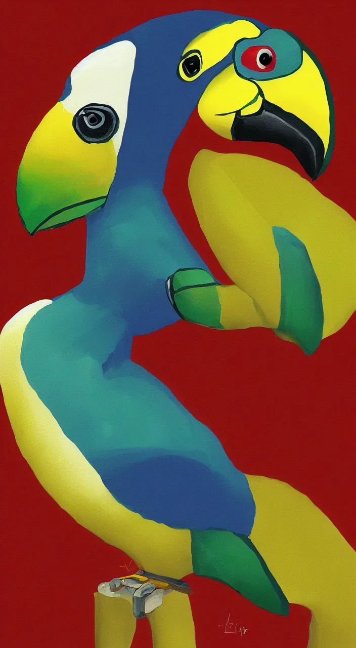 Prompt: child of toucan Sam and a horse, detailed, digital painting