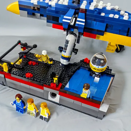 Prompt: A LEGO toy box for SpaceX Starbase in Texas