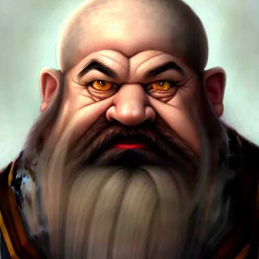 Image similar to portrait painting of a dwarven doctor, sharp focus, award - winning, trending on artstation, masterpiece, highly detailed, intricate, cartoon, anime. art by merwild and ernesto irawan and rachel denton