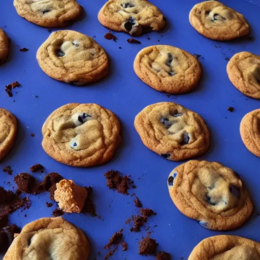 Image similar to blue ( ( ( ( ( chocolate chip cookie ) ) ) ) )