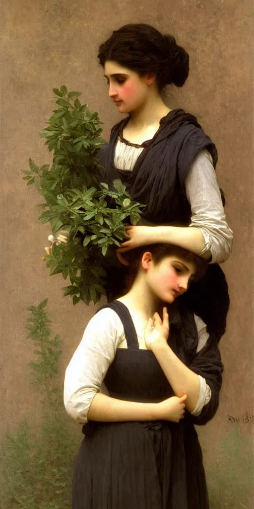 Image similar to The florist, painted by William-Adolphe Bouguereau