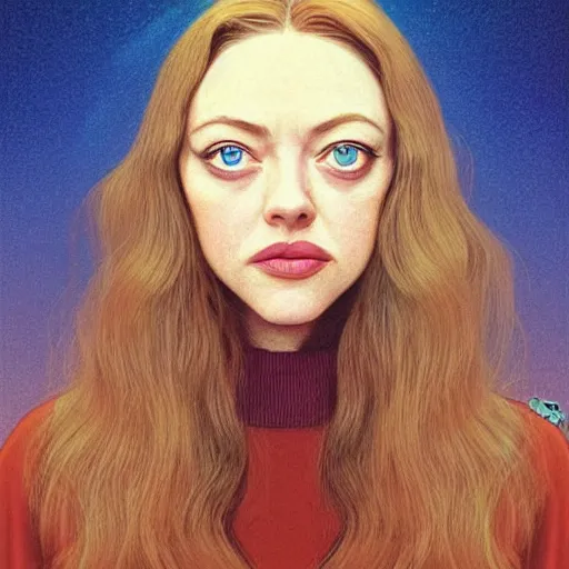 Image similar to “ amanda seyfried retro minimalist portrait by jean giraud, moebius starwatcher comic, 8 k ”