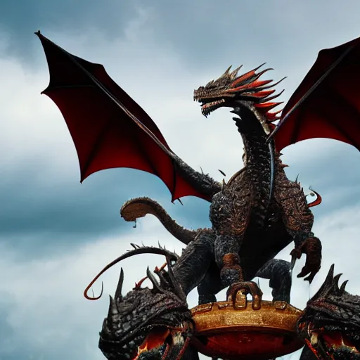 Prompt: Joe Biden on top of a dragon, terrified, artistic, 8k
