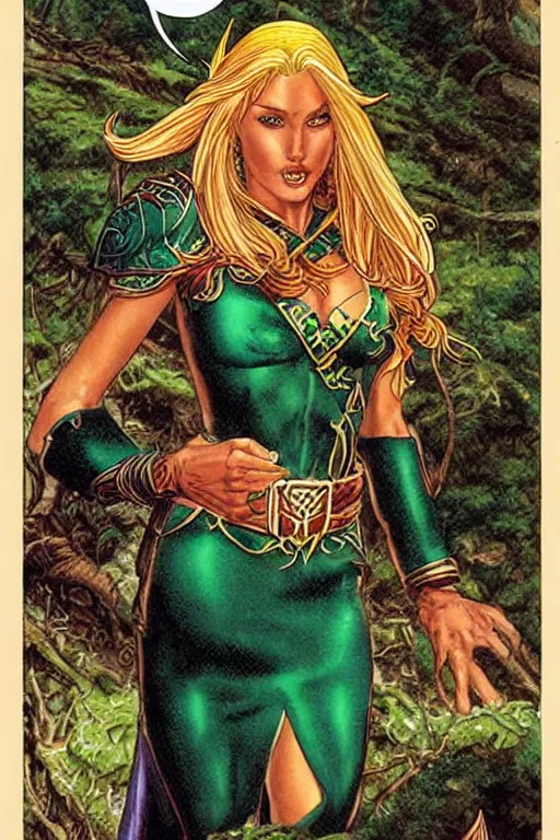 Image similar to A beautiful Elf woman by larry Elmore, Jeff easley and Boris Valejo