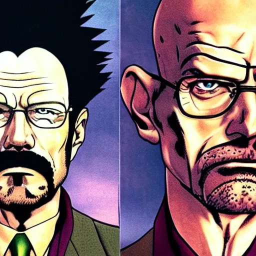 Image similar to walter white in jojos bizarre adventure