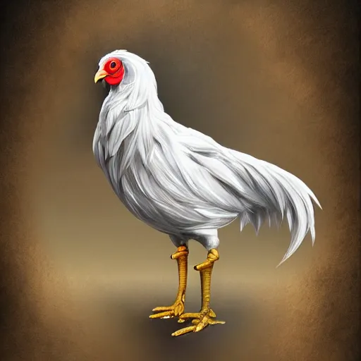 Prompt: fantasy half chicken half human, high detail, fantasy art, concept art, 4 k, ultra detail, computer art